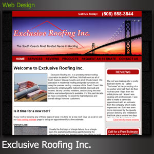 Exclusive Roofing Inc Fall River Website Design