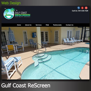Gulf Coast Rescreen Venice Florida website design