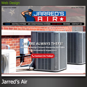 Jarreds Air North Port Florida website design